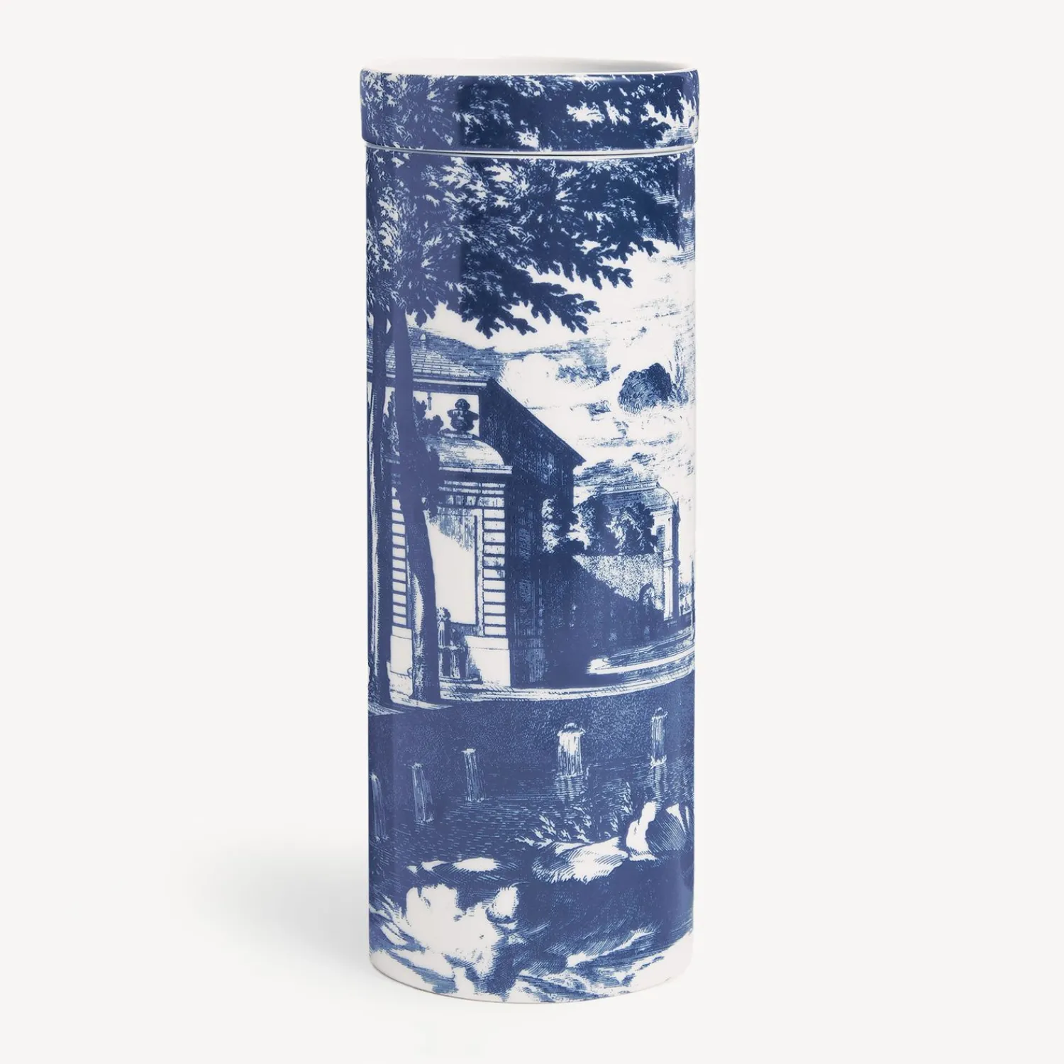 Scented Candles<Fornasetti Nel Mentre Tall Scented Candle - Giardino Settecentesco Decor - Giardino Segreto Fragrance Blue/White