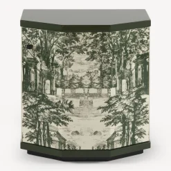 Cabinets<Fornasetti Night Stand Polyhedric Giardino Settecentesco Green/Ivory