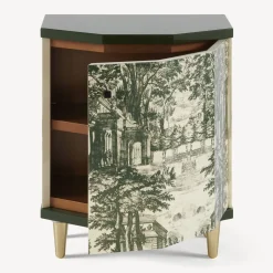 Cabinets<Fornasetti Night Stand Polyhedric Giardino Settecentesco Green/Ivory