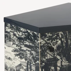 Cabinets<Fornasetti Night Stand Polyhedric Giardino Settecentesco Blue/Ivory