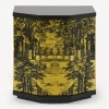 Cabinets<Fornasetti Night Stand Polyhedric Giardino Settecentesco Black/Yellow