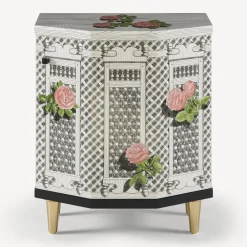 Cabinets<Fornasetti Night Stand Polyhedric Musciarabia Con Rose Multicolour