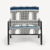 Living Rooms<Fornasetti Outdoor Armchair Facciata Quattrocentesca White/Black/Turquoise