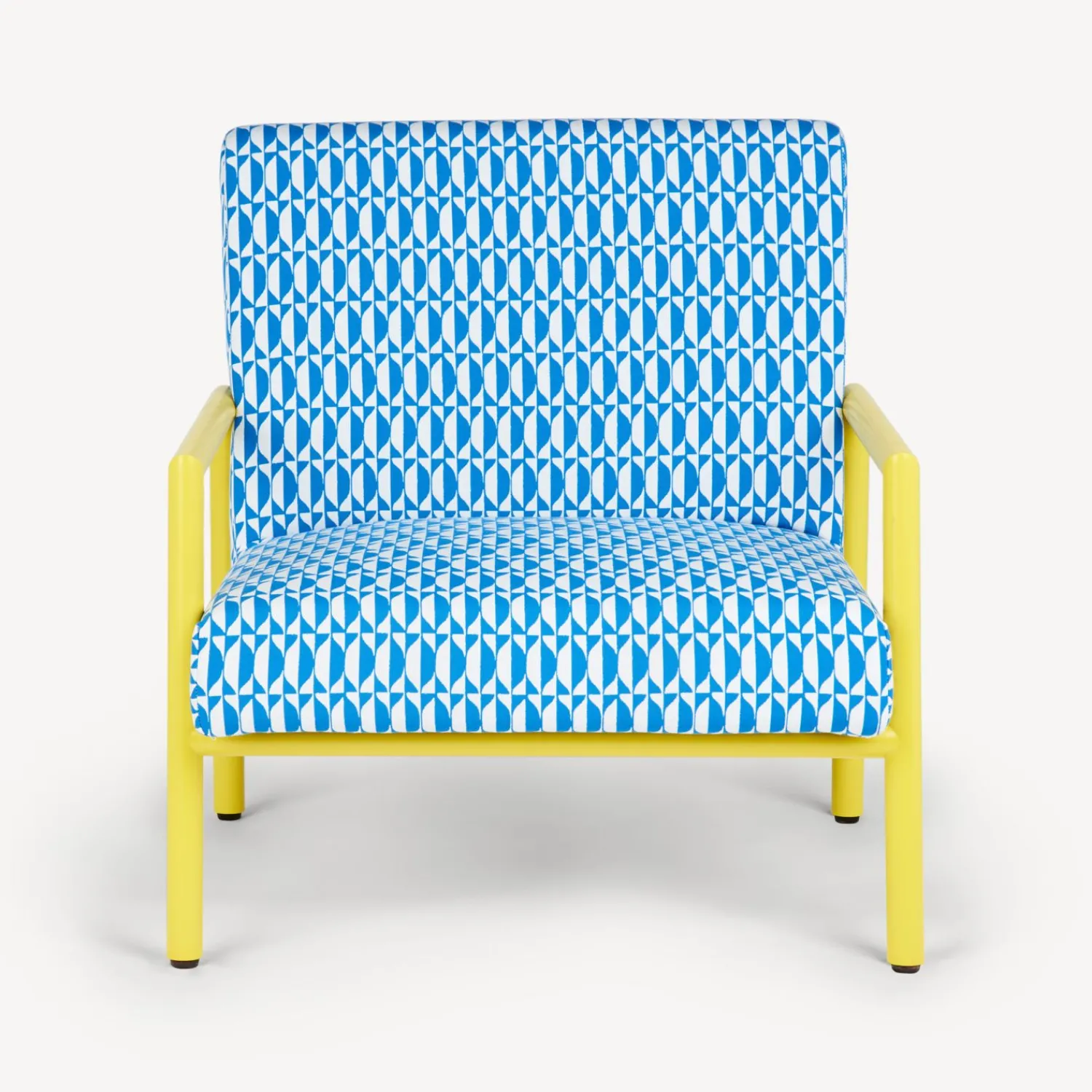 Living Rooms<Fornasetti Outdoor Armchair Losanghe Turquoise/White/Yellow