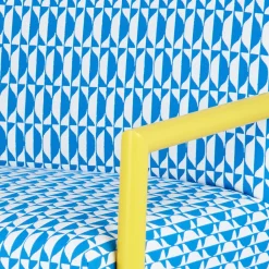 Living Rooms<Fornasetti Outdoor Armchair Losanghe Turquoise/White/Yellow