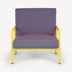 Living Rooms<Fornasetti Outdoor Armchair Losanghe Turquoise/Orange/Yellow