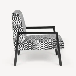 Living Rooms<Fornasetti Outdoor Armchair Losanghe White/Black