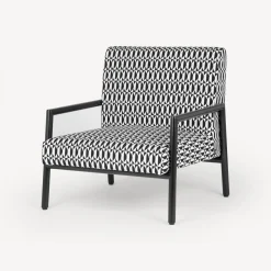 Living Rooms<Fornasetti Outdoor Armchair Losanghe White/Black