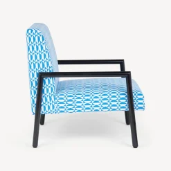 Living Rooms<Fornasetti Outdoor Armchair Losanghe Turquoise/White/Black