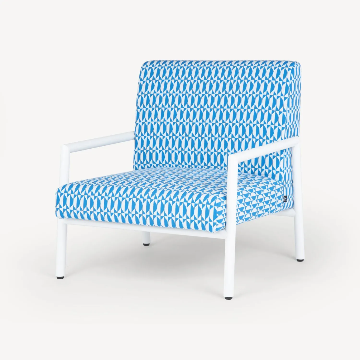 Living Rooms<Fornasetti Outdoor Armchair Losanghe Turquoise/White