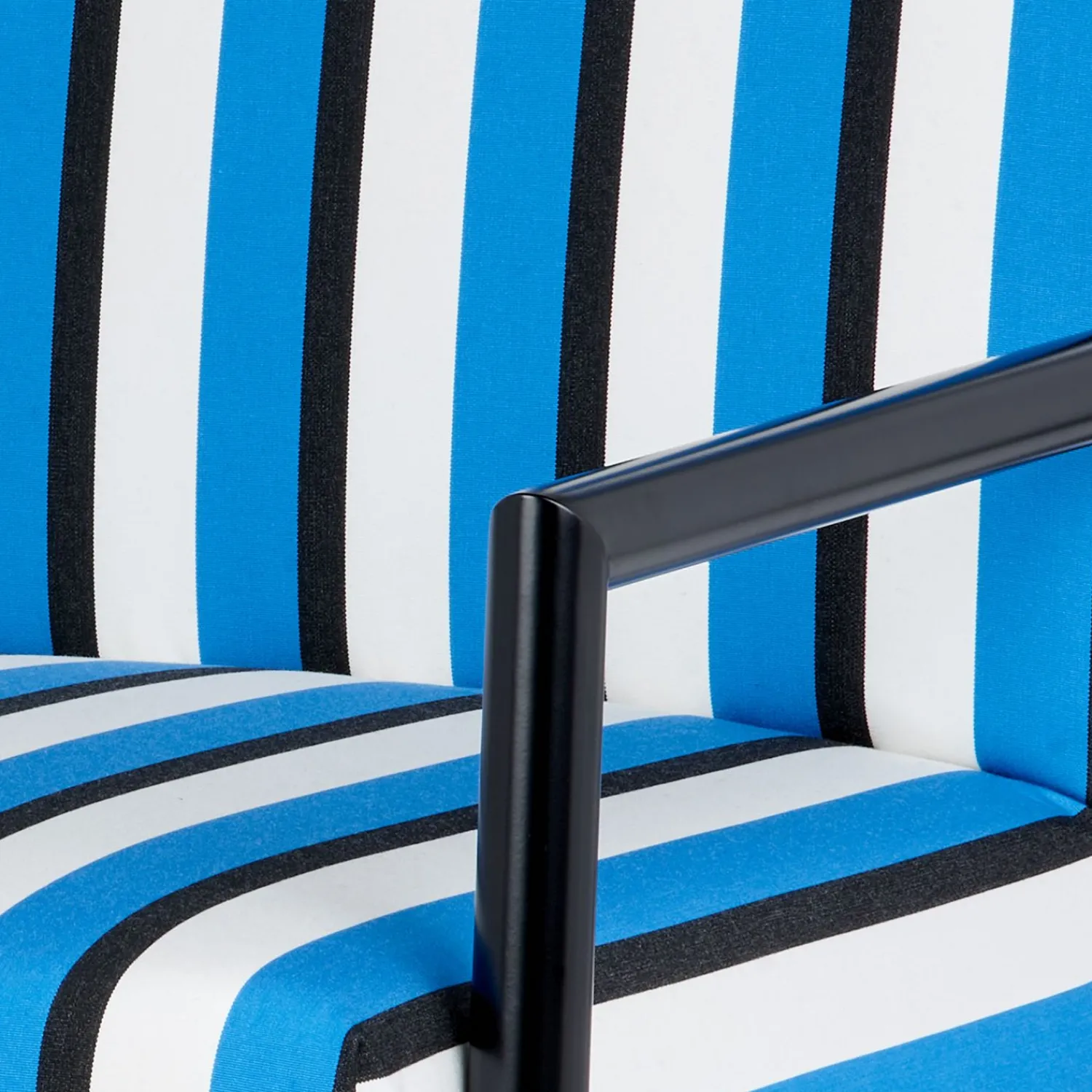 Living Rooms<Fornasetti Outdoor Armchair Rigato Turquoise/White/Black