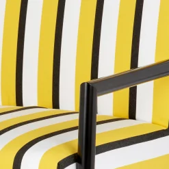 Living Rooms<Fornasetti Outdoor Armchair Rigato Yellow/White/Black