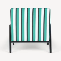 Living Rooms<Fornasetti Outdoor Armchair Rigato Green/White/Black