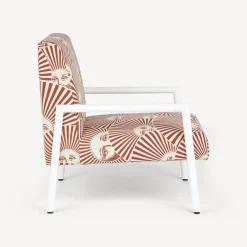 Living Rooms<Fornasetti Outdoor Armchair Soli A Ventaglio Rust/Ecru/White