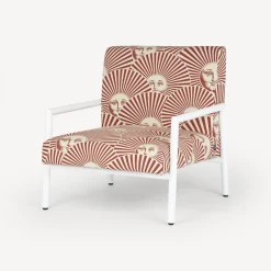 Living Rooms<Fornasetti Outdoor Armchair Soli A Ventaglio Rust/Ecru/White