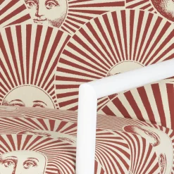 Living Rooms<Fornasetti Outdoor Armchair Soli A Ventaglio Rust/Ecru/White