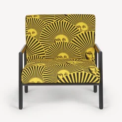 Living Rooms<Fornasetti Outdoor Armchair Soli A Ventaglio Yellow/Black