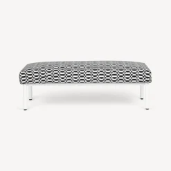 Living Rooms<Fornasetti Outdoor Bench Losanghe Black/White