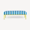 Living Rooms<Fornasetti Outdoor Bench Rigato Turquoise/White/Yellow