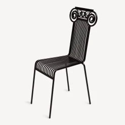 Chairs<Fornasetti Outdoor Chair Capitellum Black