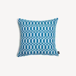 Cushions<Fornasetti Outdoor Cushion Losanghe Turquoise/White