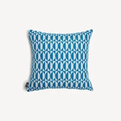 Cushions<Fornasetti Outdoor Cushion Losanghe Turquoise/White