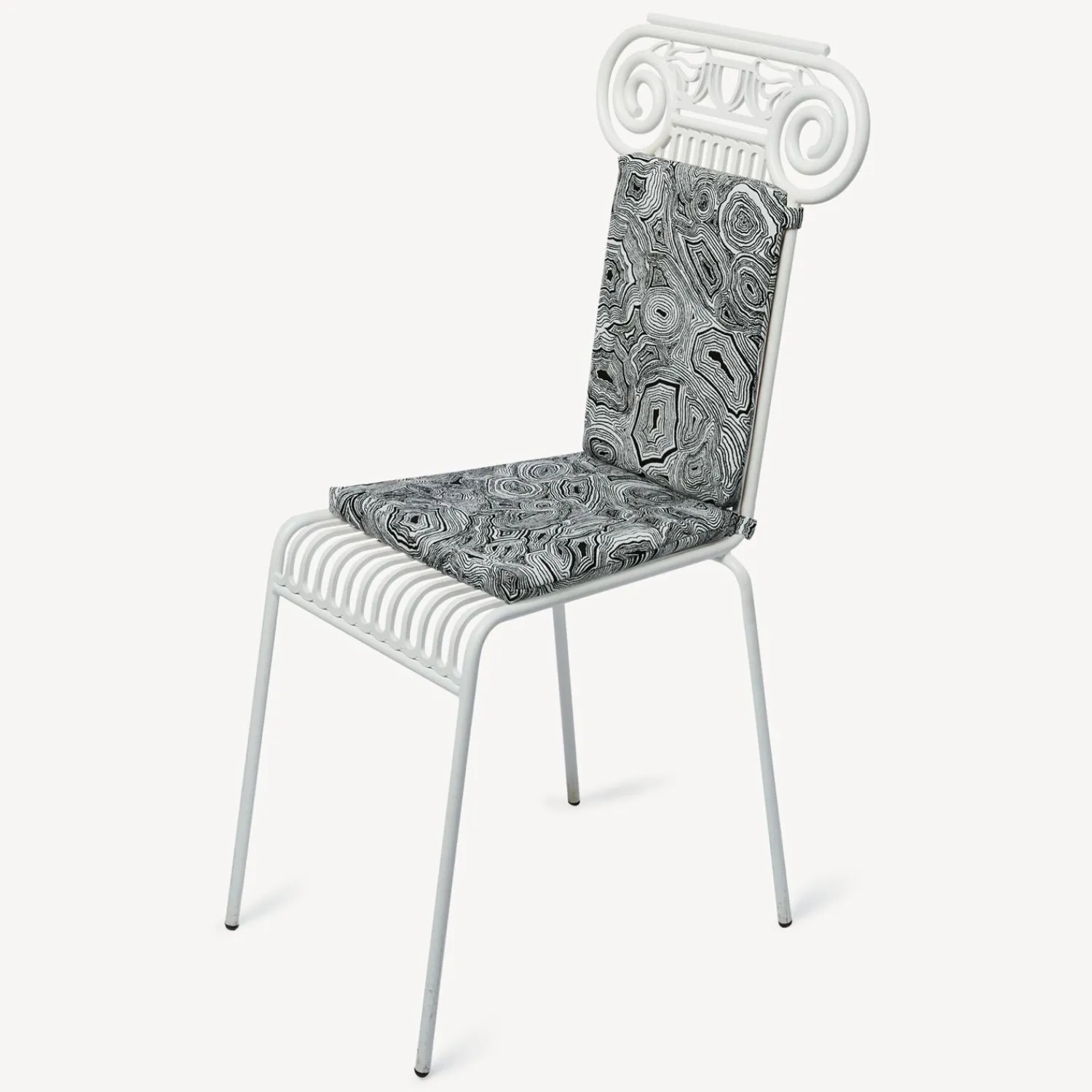 Outdoor Cushions<Fornasetti Outdoor Cushion Malachite For Chair Capitellum White/Black