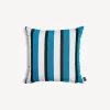 Cushions<Fornasetti Outdoor Cushion Rigato Turquoise/White/Black