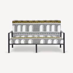 Living Rooms<Fornasetti Outdoor Sofa Facciata Quattrocentesca White/Black/Yellow