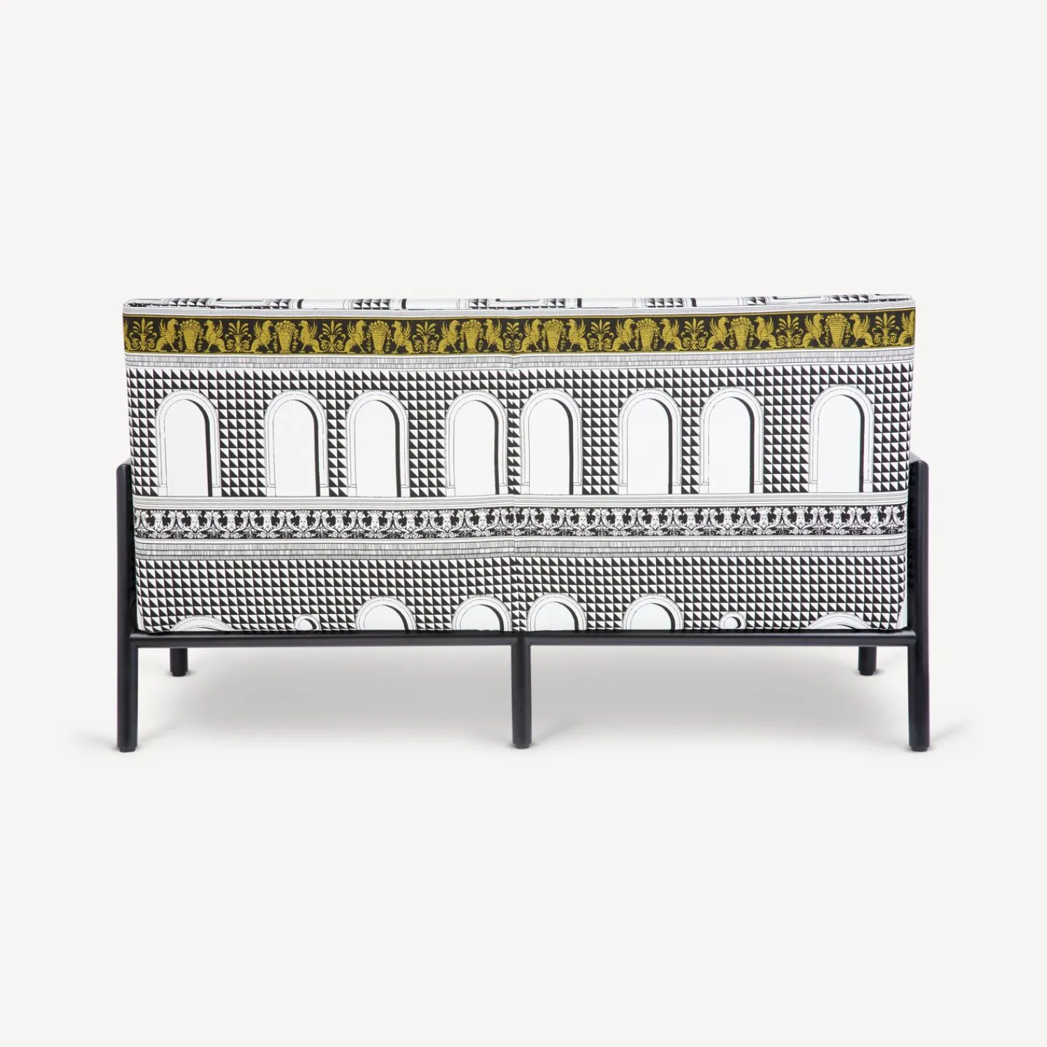 Living Rooms<Fornasetti Outdoor Sofa Facciata Quattrocentesca White/Black/Yellow