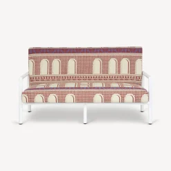 Living Rooms<Fornasetti Outdoor Sofa Facciata Quattrocentesca Rust/Ecru/White
