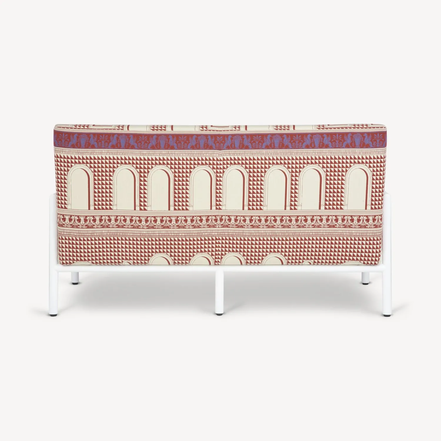 Living Rooms<Fornasetti Outdoor Sofa Facciata Quattrocentesca Rust/Ecru/White