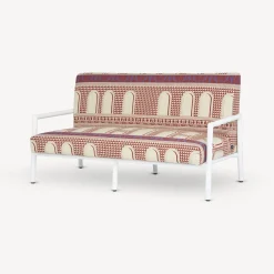 Living Rooms<Fornasetti Outdoor Sofa Facciata Quattrocentesca Rust/Ecru/White