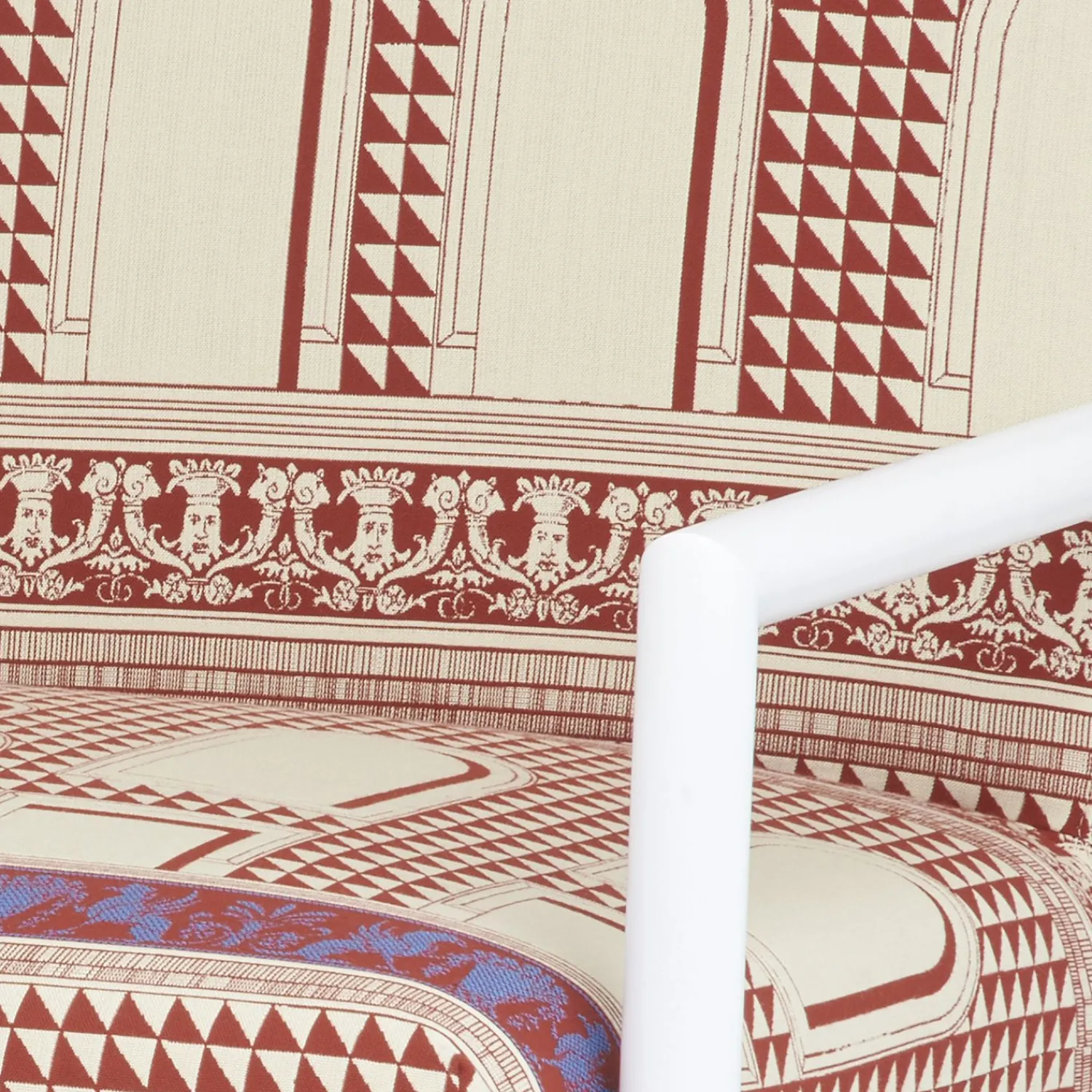 Living Rooms<Fornasetti Outdoor Sofa Facciata Quattrocentesca Rust/Ecru/White
