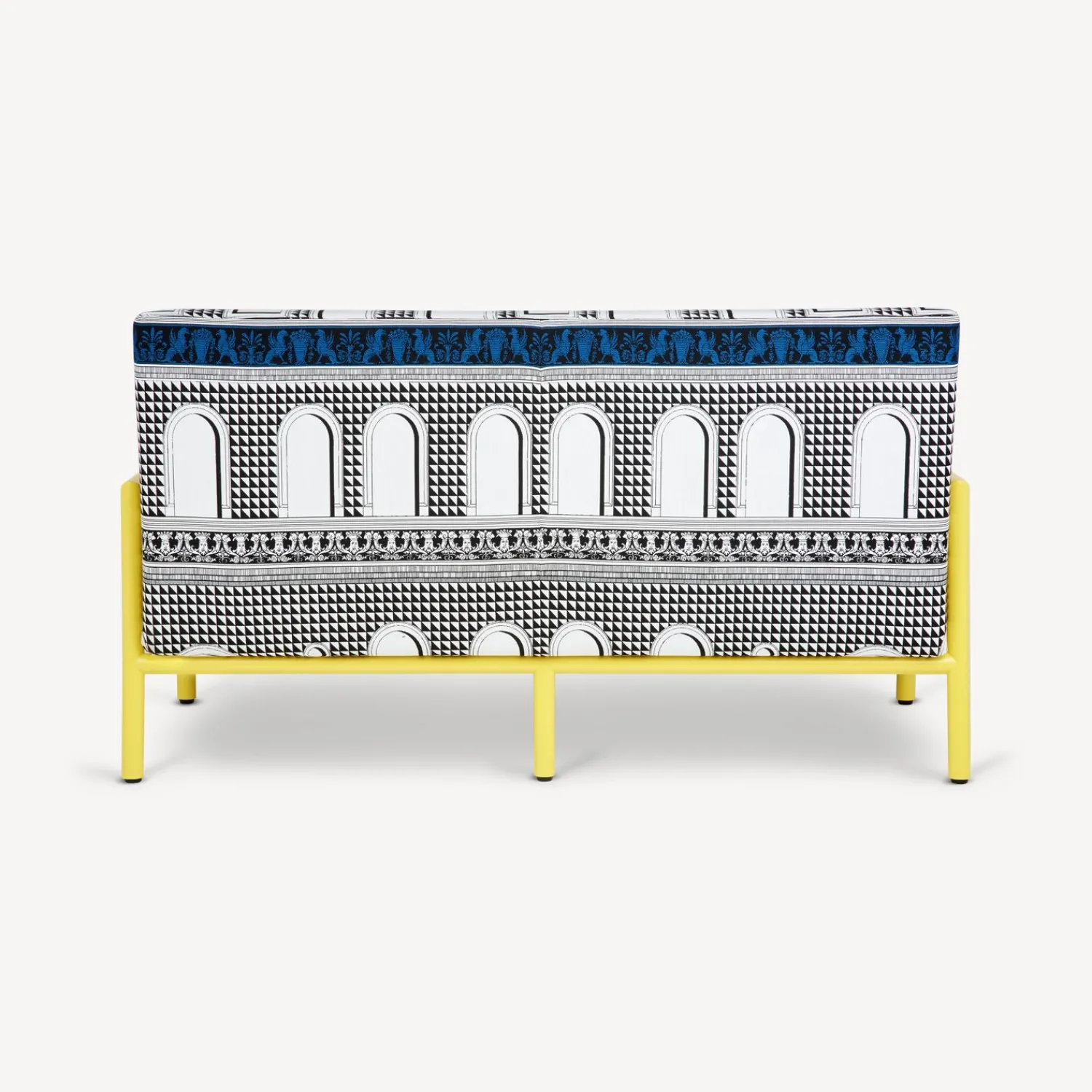 Living Rooms<Fornasetti Outdoor Sofa Facciata Quattrocentesca White/Black/Turquoise