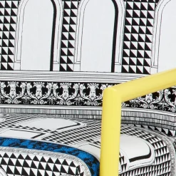 Living Rooms<Fornasetti Outdoor Sofa Facciata Quattrocentesca White/Black/Turquoise