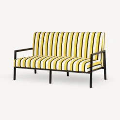 Living Rooms<Fornasetti Outdoor Sofa Rigato Yellow/White/Black