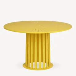 Tables<Fornasetti Outdoor Table Ara Solis Yellow