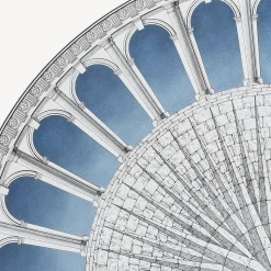 Decorative Panels<Fornasetti Panel Architettura Celeste White/Black/Light Blue