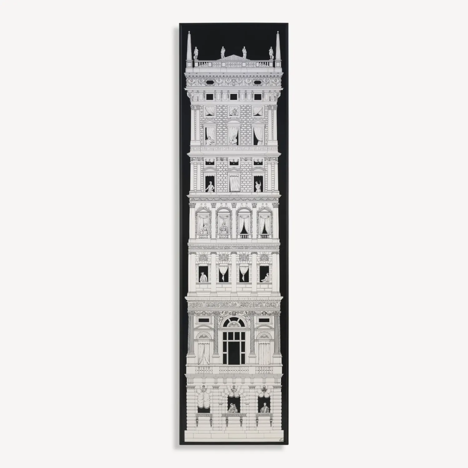 Decorative Panels<Fornasetti Panel Grattacielo Rinascimentale White/Black