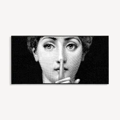 Decorative Panels<Fornasetti Panel Silenzio White/Black