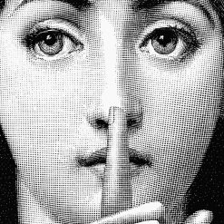 Decorative Panels<Fornasetti Panel Silenzio White/Black