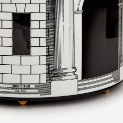 Paper Baskets<Fornasetti Paper Basket Casa Con Colonne White/Black
