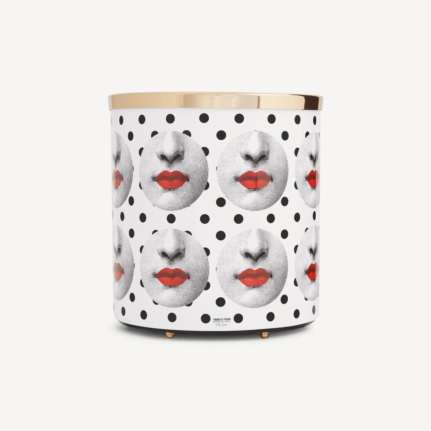Paper Baskets<Fornasetti Paper Basket Comme Des Forna White/Black/Red
