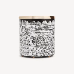 Paper Baskets<Fornasetti Paper Basket Gerusalemme White/Black