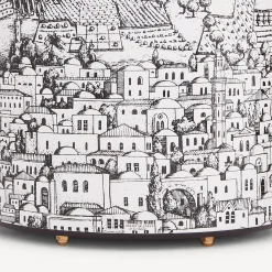 Paper Baskets<Fornasetti Paper Basket Gerusalemme White/Black
