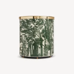 Paper Baskets<Fornasetti Paper Basket Giardino Settecentesco Green/Ivory