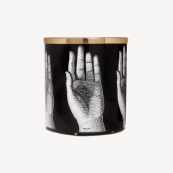 Paper Baskets<Fornasetti Paper Basket Mani White/Black/Gold