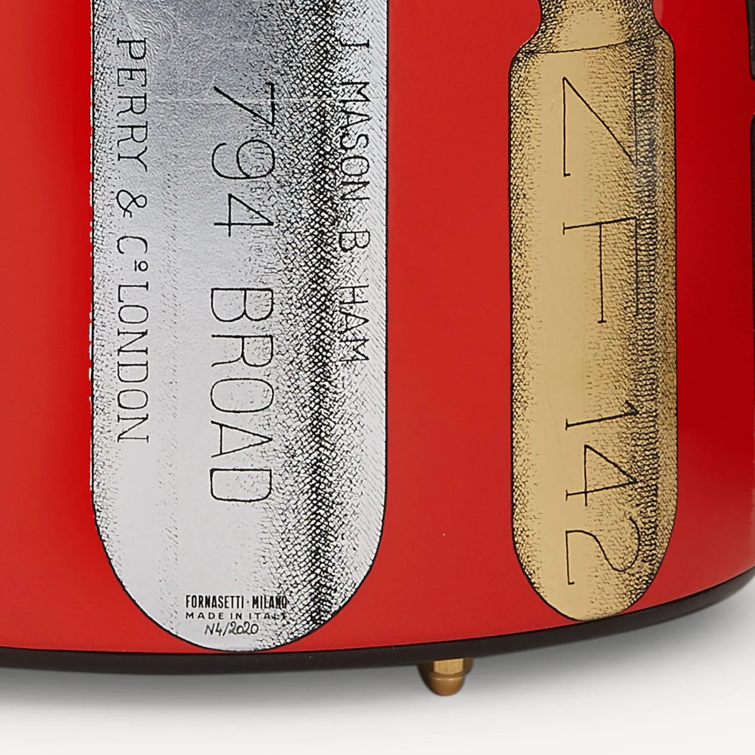 Paper Baskets<Fornasetti Paper Basket Pennini Gold/Silver/Red