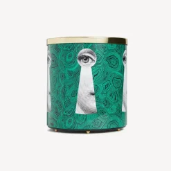 Paper Baskets<Fornasetti Paper Basket Serratura Su Malachite Green/White/Black